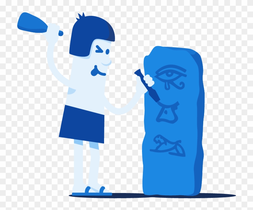 Logo Design Represented With Egyptian Craftsman Illustration Clipart