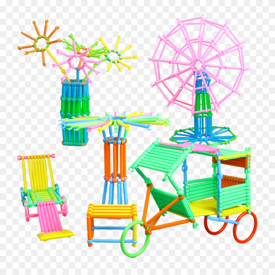 Children's Smart Magic Wand Puzzle Building Blocks Clipart