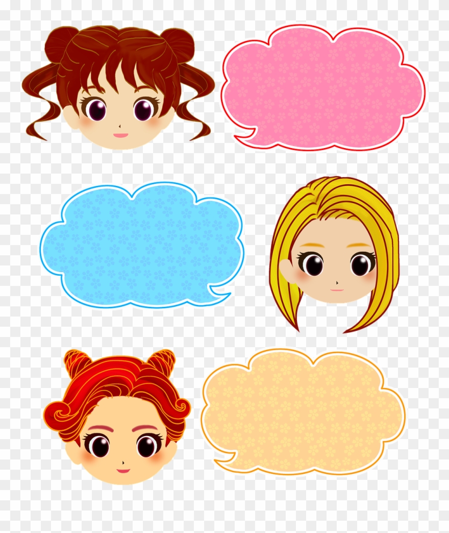 Girls Callout Space Clipart
