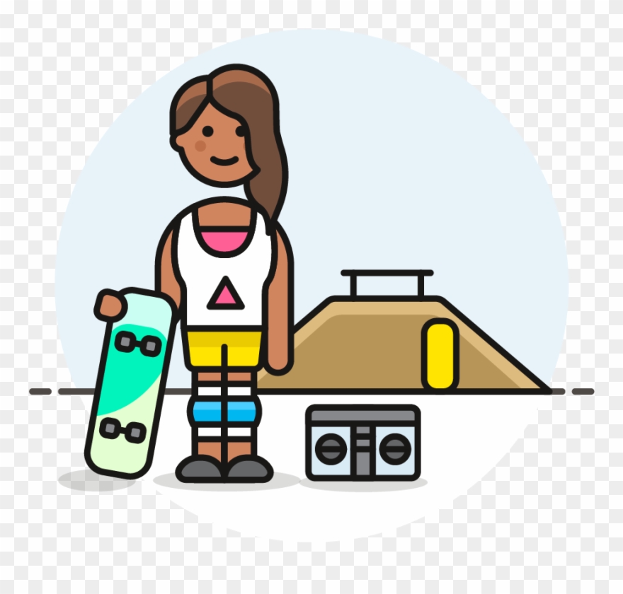 23 Boombox Female African American Clipart