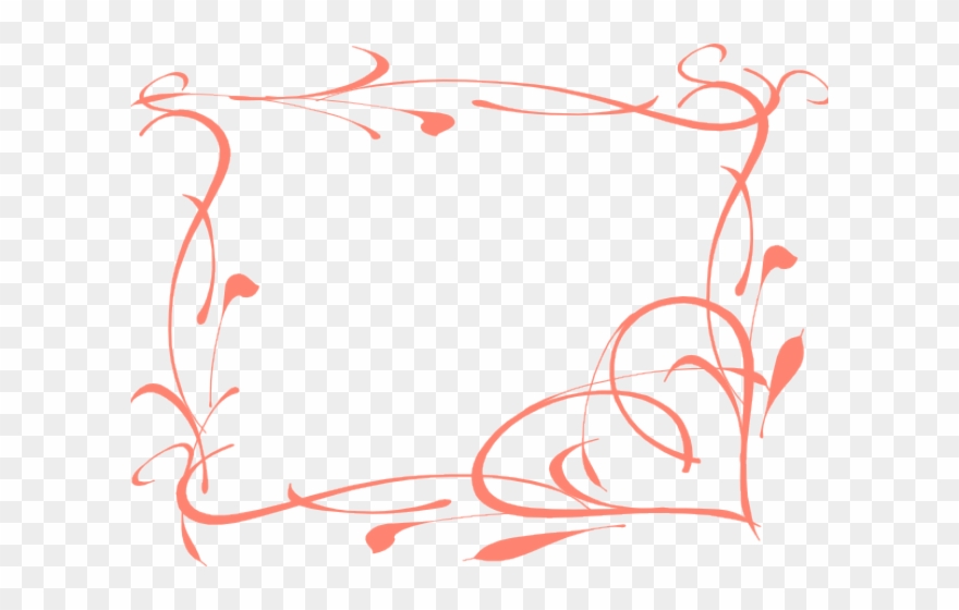 Flourish Clipart Peach - Png Download