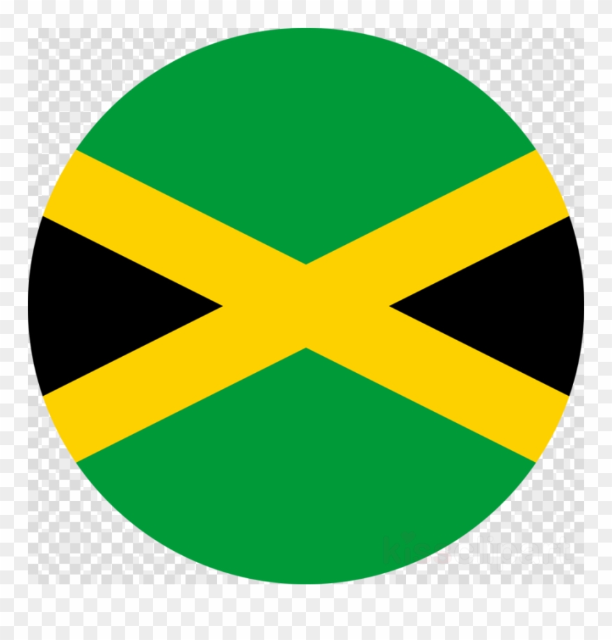 Jamaica Flag Round Clipart Flag Of Jamaica - Png Download