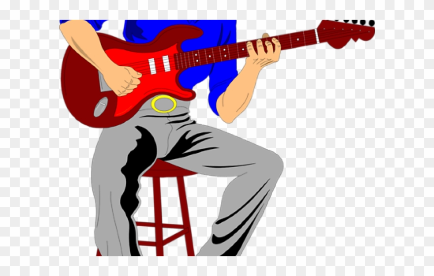 Guitar Clipart Person - Png Download