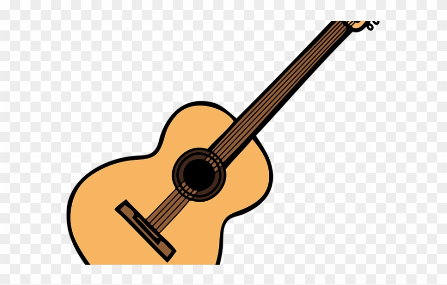 Acoustic Guitar Clipart Border - Png Download