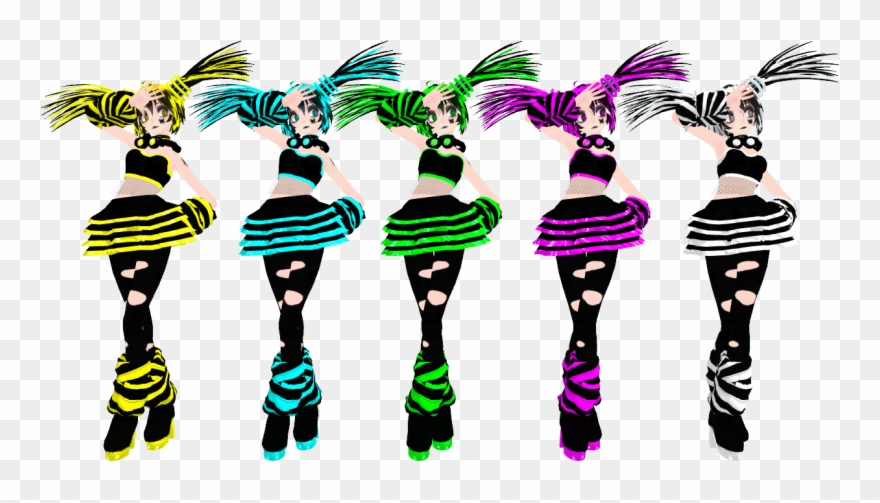 Mmd Tda Rave Miku Dl By Kittynekkyo Clipart