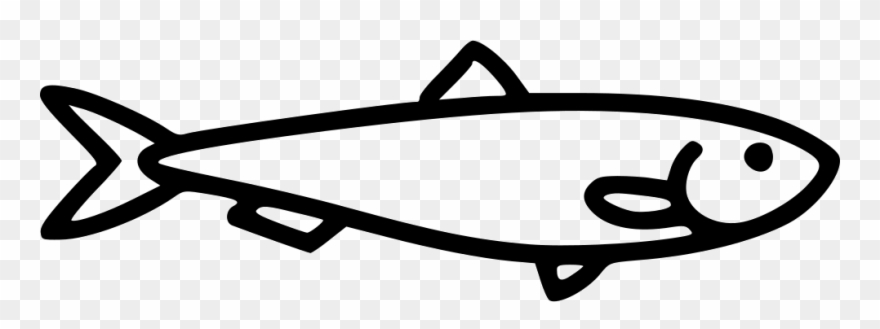 Sardines Clipart Black And White - Png Download