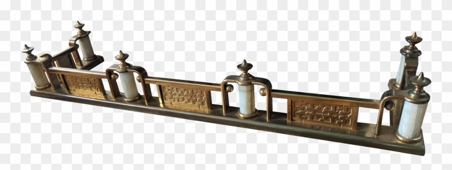 Early 20th Century Antique Art Deco Fireplace Fender Clipart