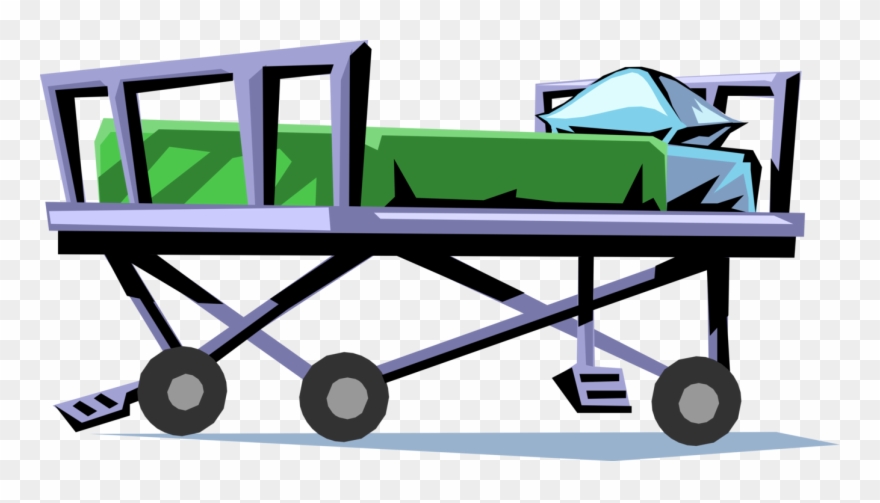 Stretcher Vector Image Illustration Of Bed Wheeled Clipart