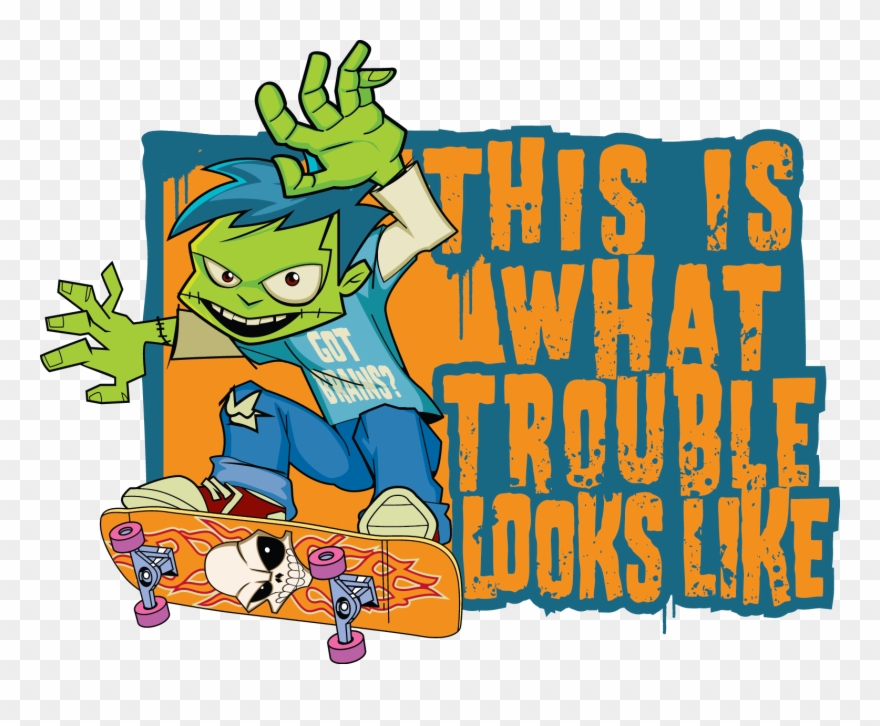 Zombies Are Trouble Clipart