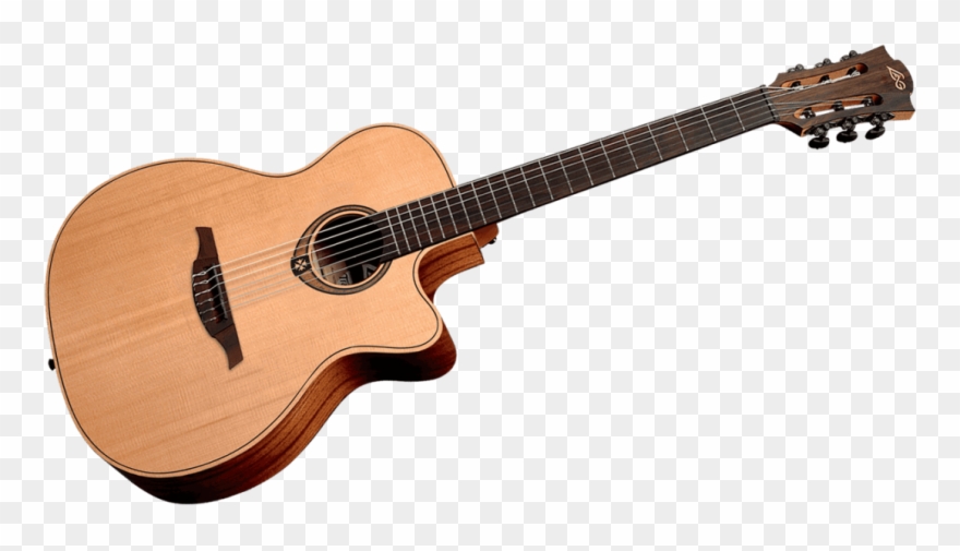 Lag Guitarra Acustica Nylon Lag Auditorium Slim Cutaway Clipart