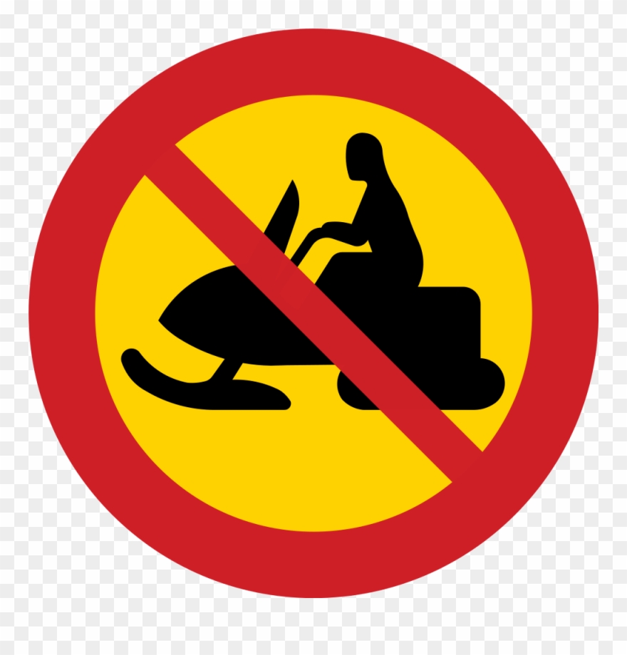 No Snowmobile Signs Clip Art - Png Download