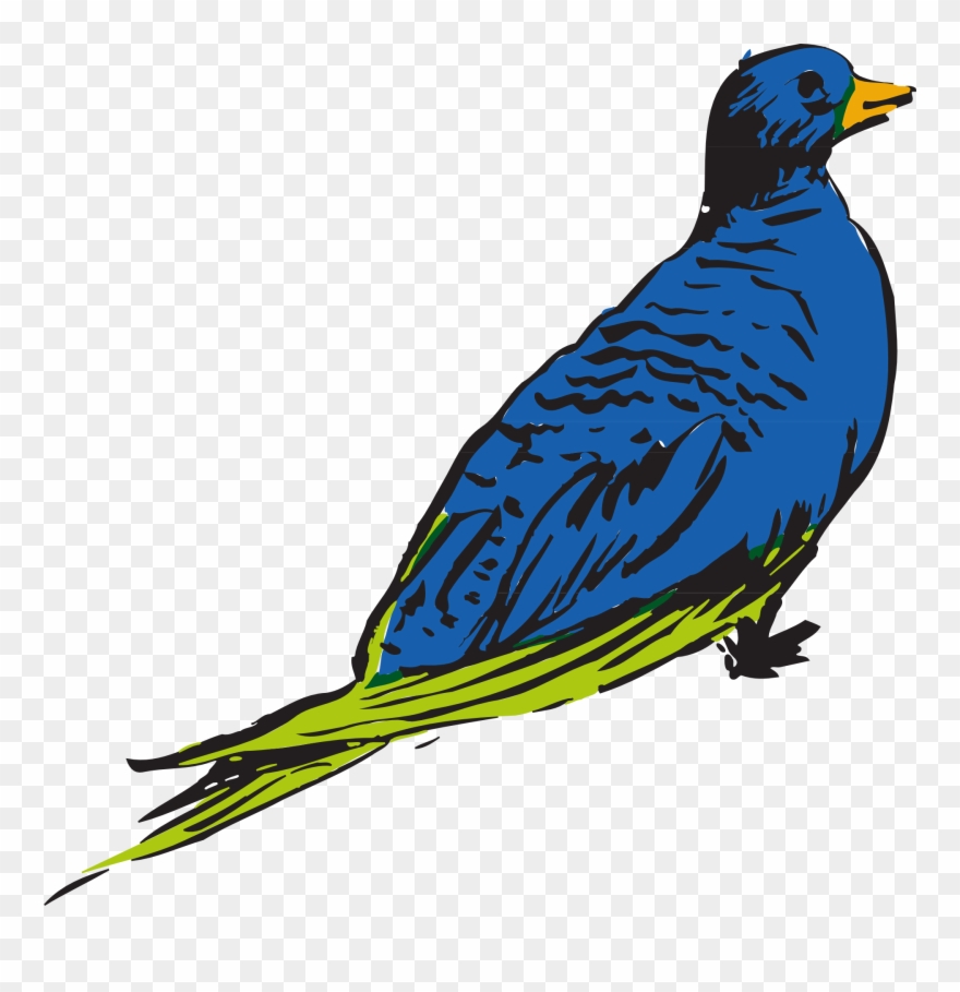 Blue Bird Wings Clipart