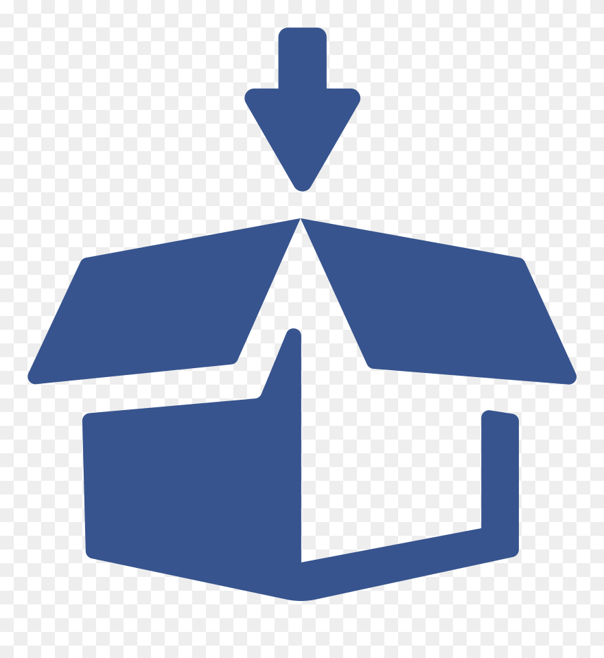 Icon For Packing A Box With An Arrow On Top Clipart