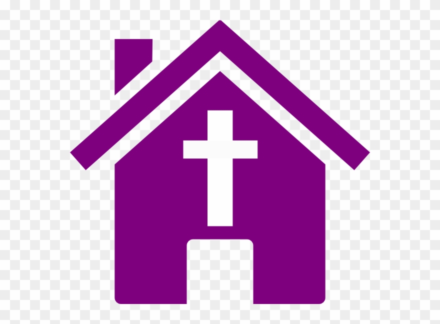 Purple Clipart Church - Png Download