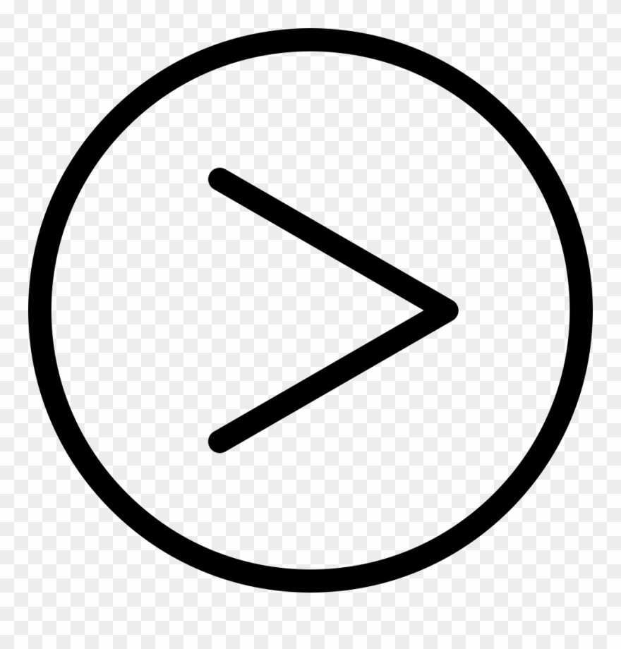 Right Arrow In Circular Button Outline Comments Clipart