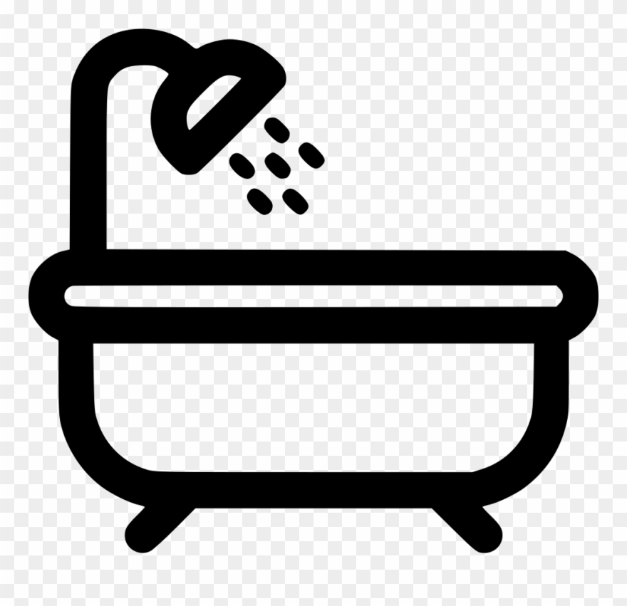Bath Water Tub Shower Cold Overhead Hotel Washrooms Clipart