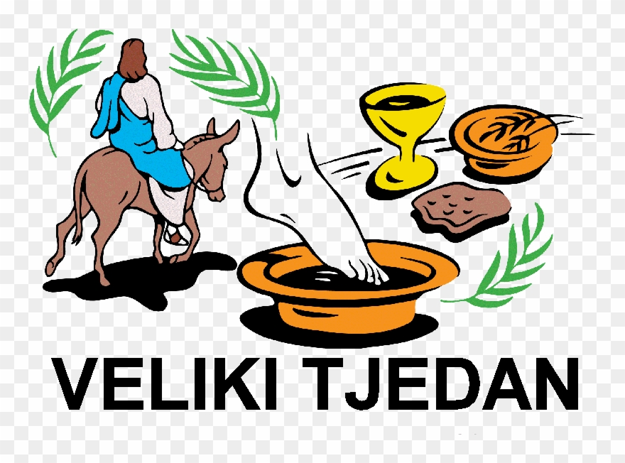 Počinje Nedjeljom Cvjetnicom, A Završava Uskrsom Clipart