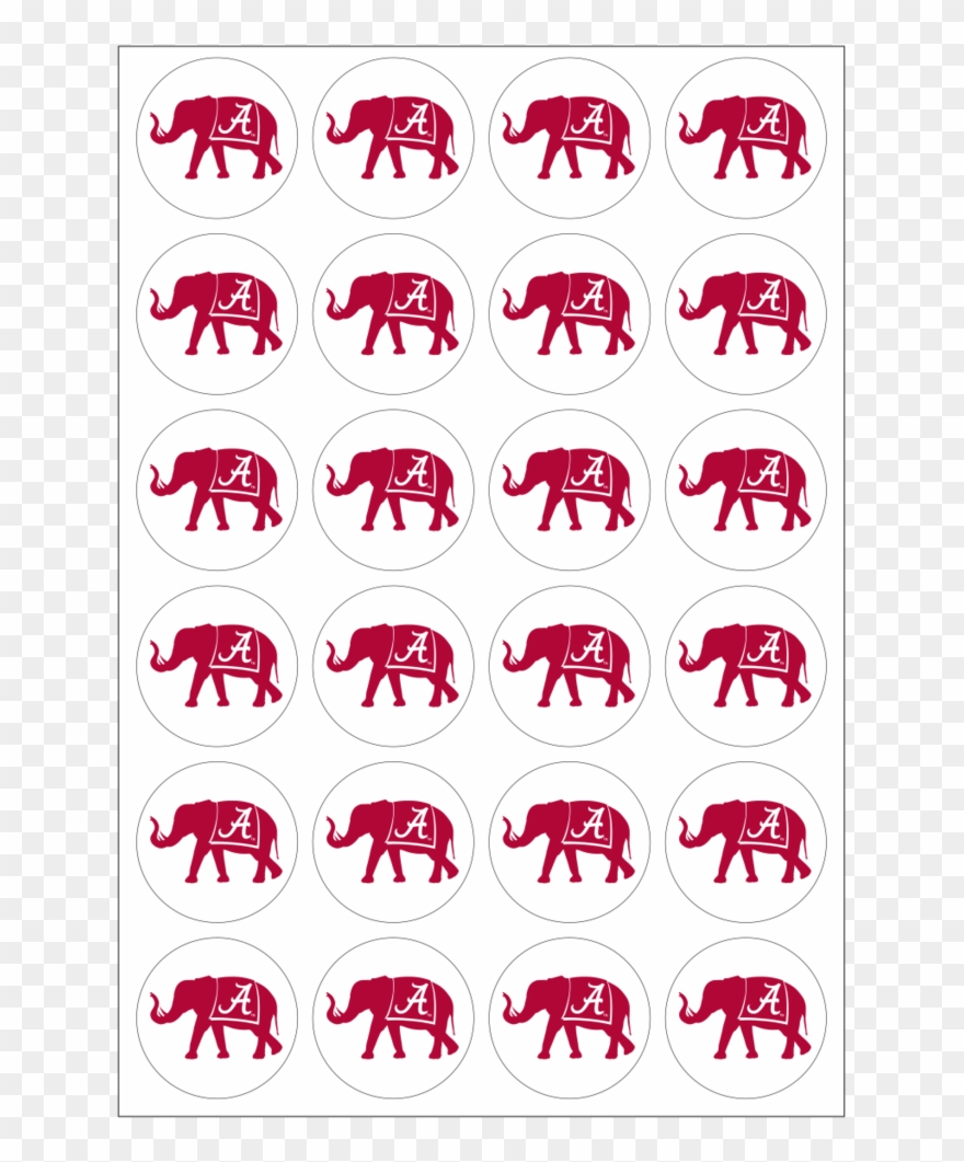 Alabama Elephant Stickettes Clipart