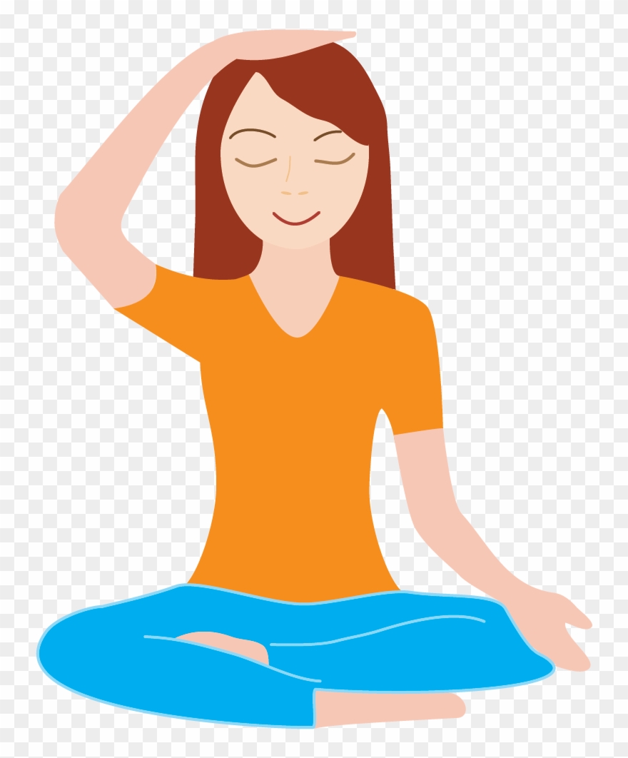 Banner Transparent Download Meditation Clipart Female - Png Download