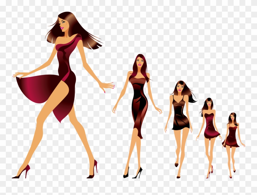 Fashion Show Runway Model Clipart
