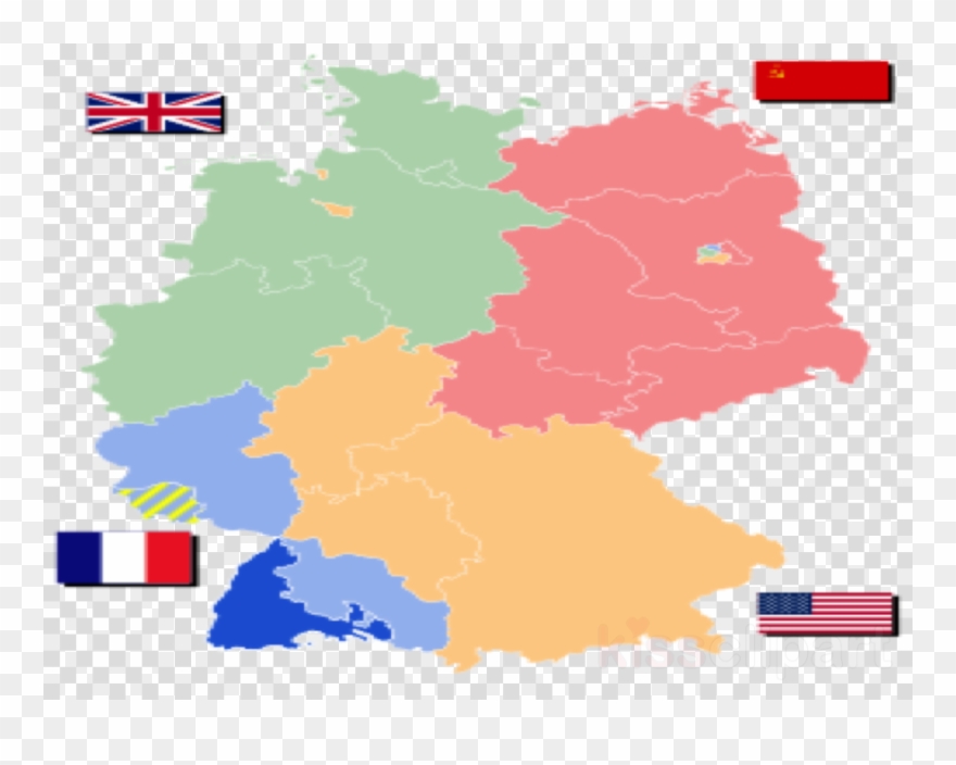 French Zone Germany Clipart Allied Occupied Germany - Png Download