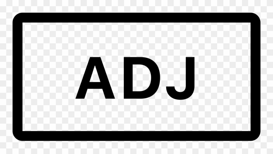 It's A Logo For The Word Adjective Clipart