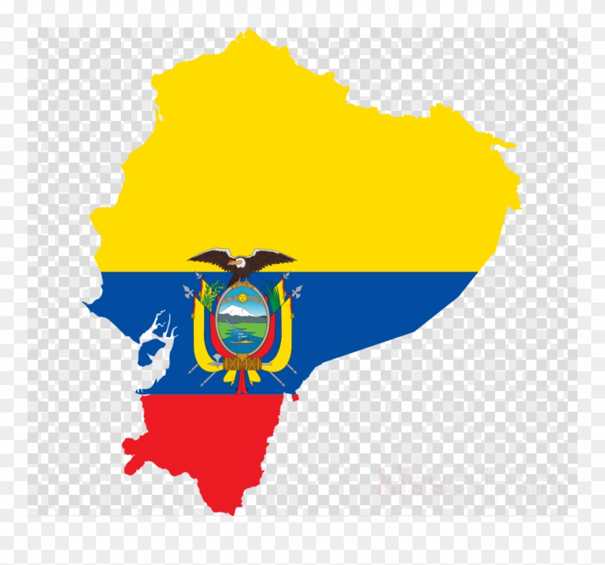 Ecuador Flag Map Clipart Flag Of Ecuador National Flag - Png Download