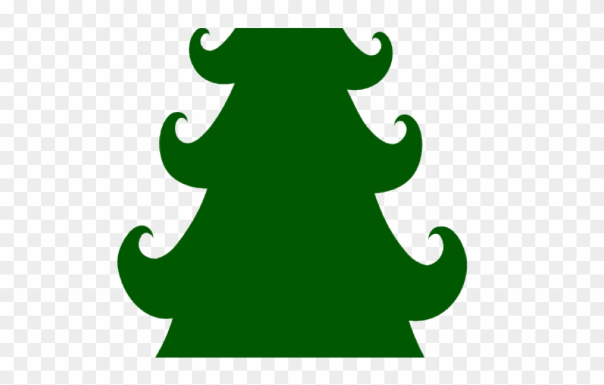 Curly Clipart Christmas Tree - Png Download