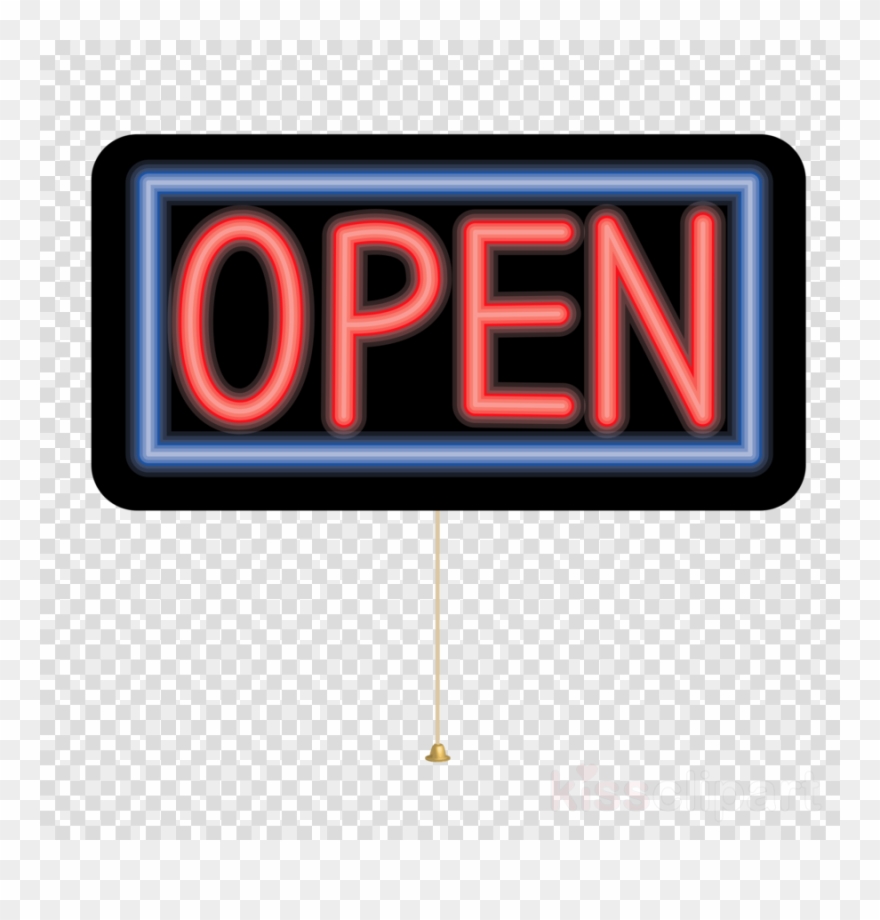 Open Sign Transparent Background Clipart Neon Sign - Png Download