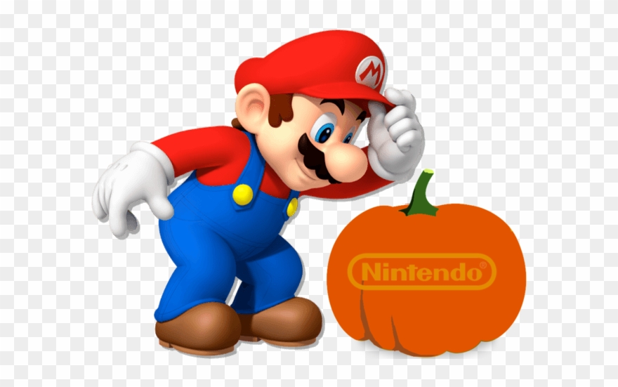 Looking For A Nintendo-themed Jack O'lantern Design Clipart