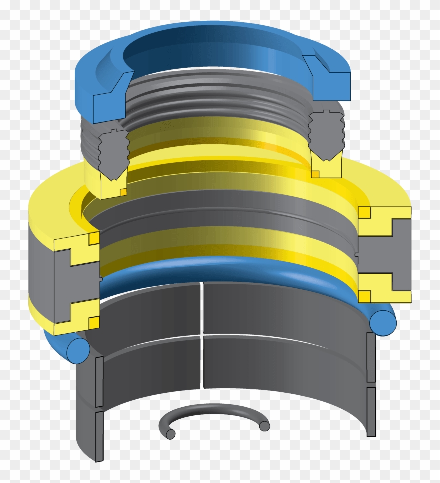 Jcb 60 X 100 Replcmnt Seal Kit 5pc Pstn Seal W/sm 3pc Clipart