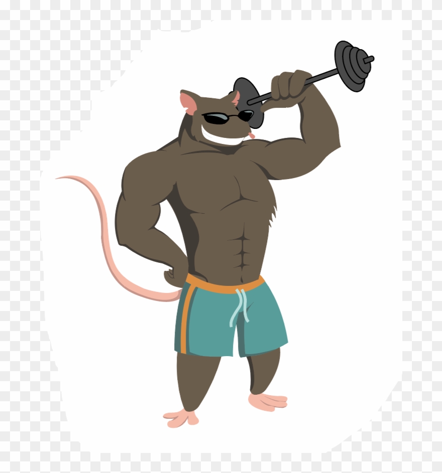 Gym Rat For Supersize Protein Powder Clipart