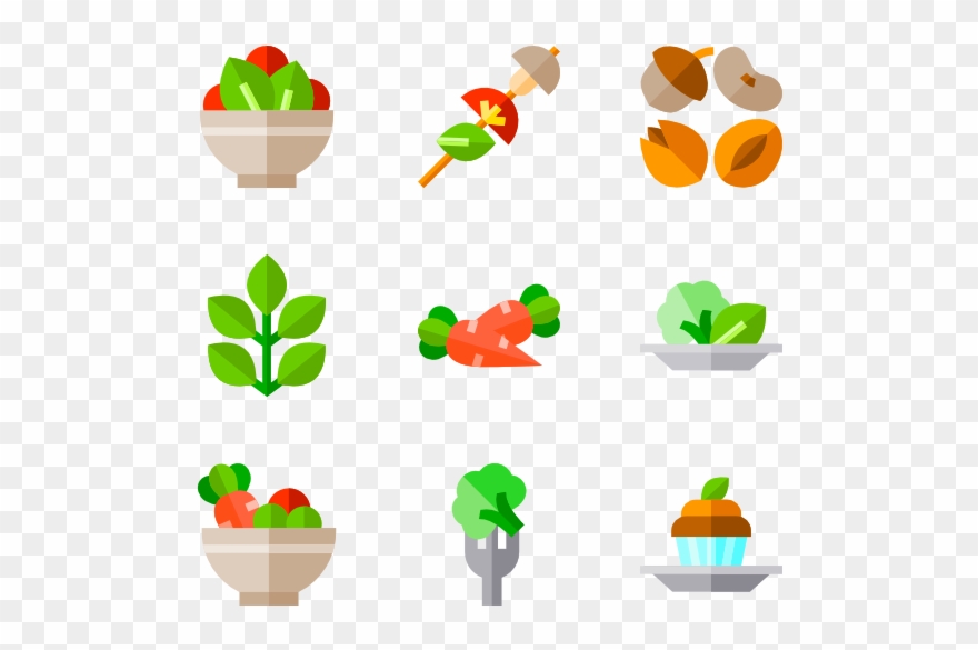 Vegan Food Dishes Clipart
