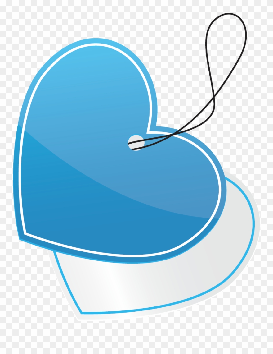 Clip Black And White Stock Blue Heart Shaped Transprent - Png Download