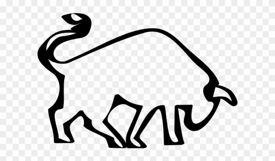 Bulls Clipart Bull Outline - Png Download
