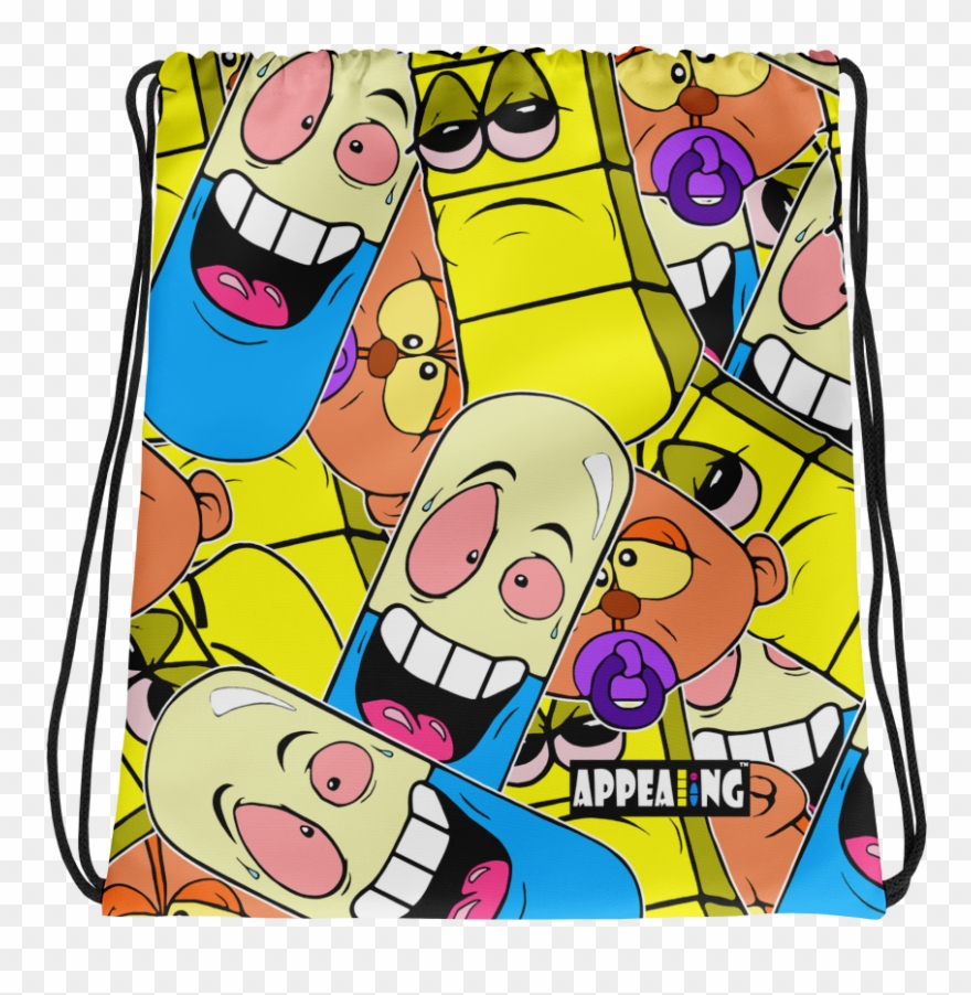 Appealing All Over Drawstring Bag Clipart