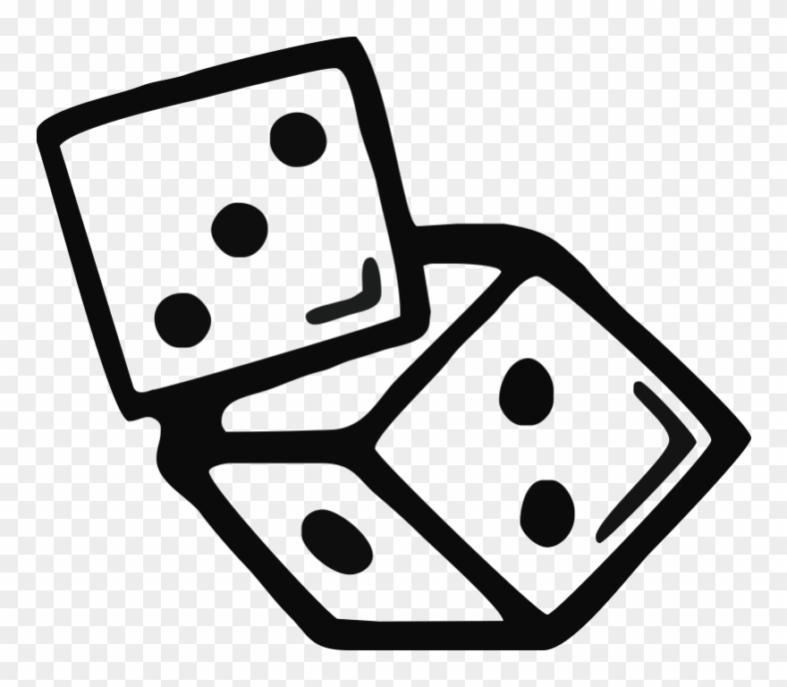 Dice One Logo Drawing Clipart