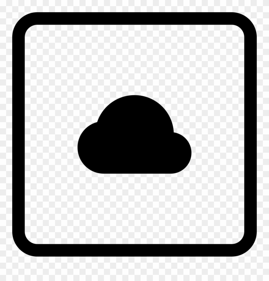 Internet Black Cloud Symbol In Square Button Comments Clipart