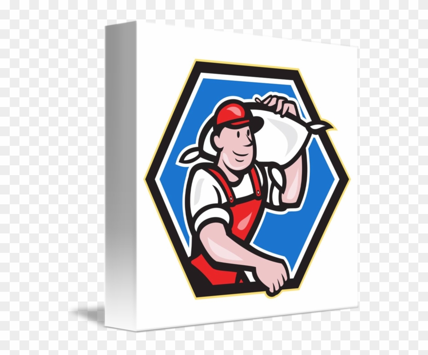 Flour Miller Carry Sack Hexagon By Aloysius Patrimonio Clipart