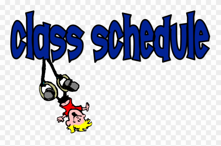 Class Schedule Blue Clipart
