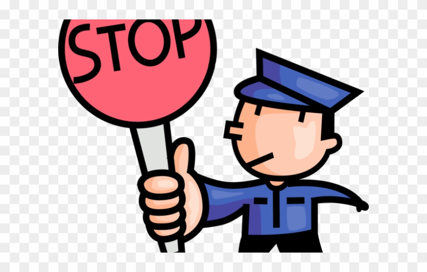 Traffic Clipart Crossing Guard - Png Download
