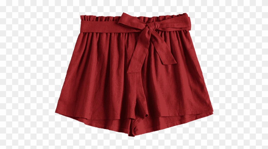 High Waisted Wide Leg Shorts Chestnut Red Shorts M Clipart