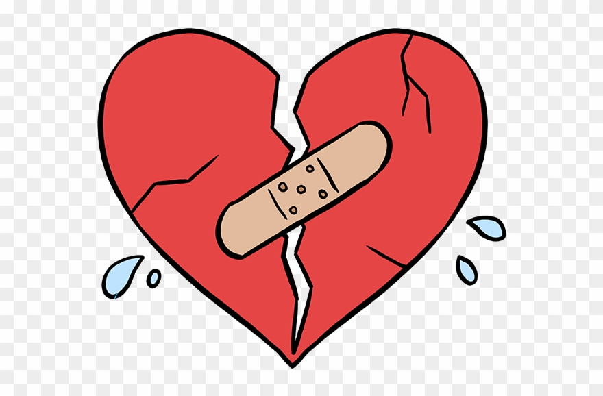 How To Draw Broken Heart Clipart