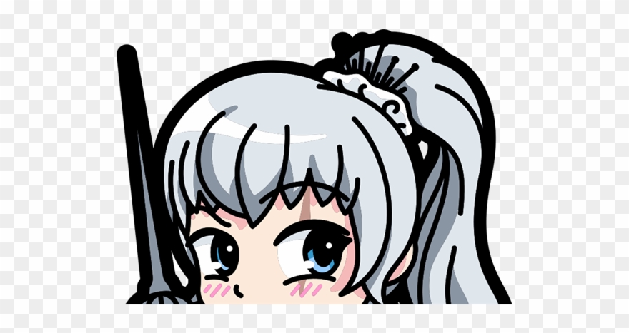 Rwby Weiss Window Peeker Decal Rooster Teeth Store Clipart