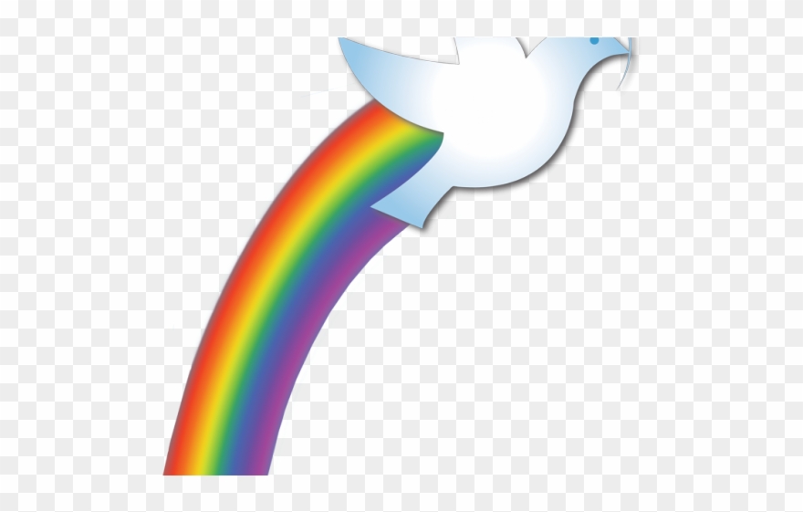 Dove Clipart Rainbow - Png Download