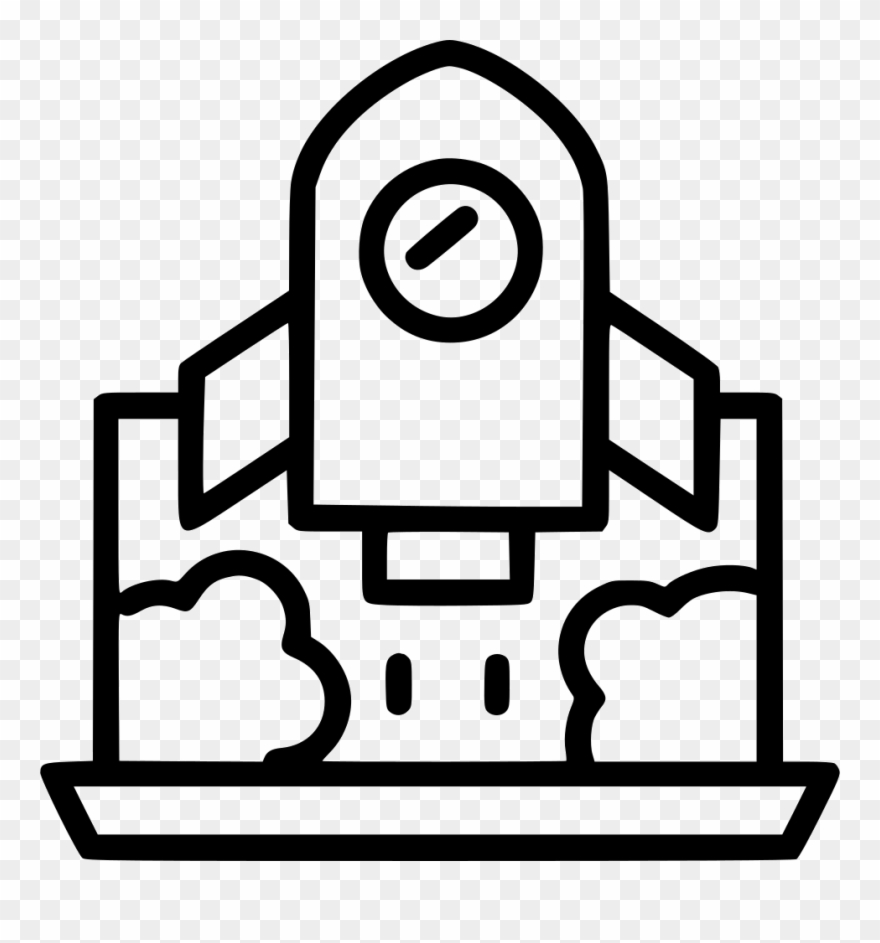 Rocket Take Off Laptop Comments Clipart