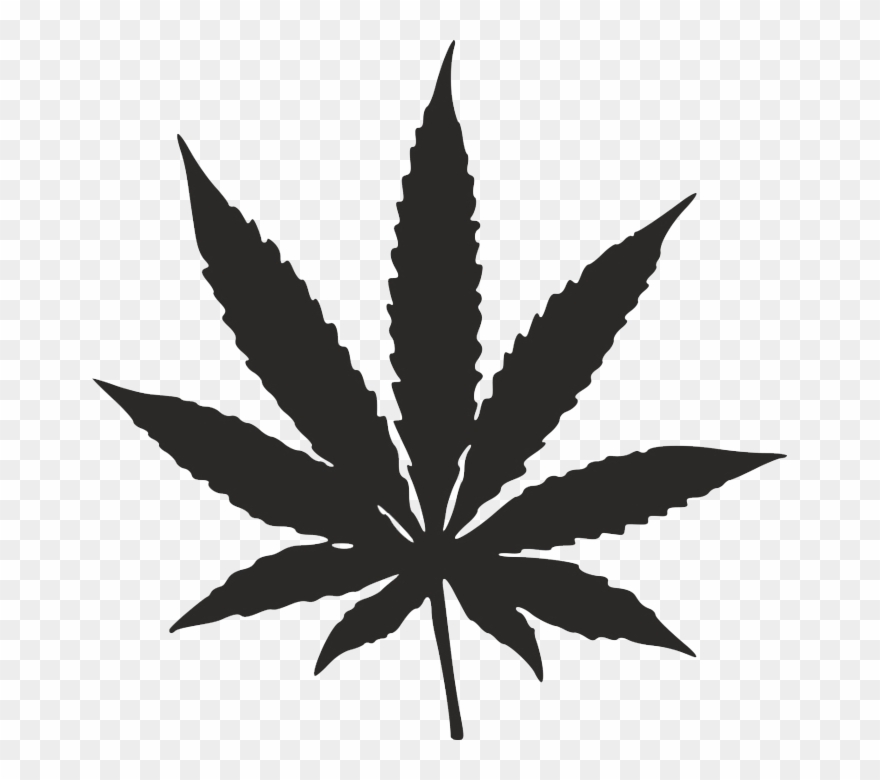 Pot Leaf Png Black Clipart