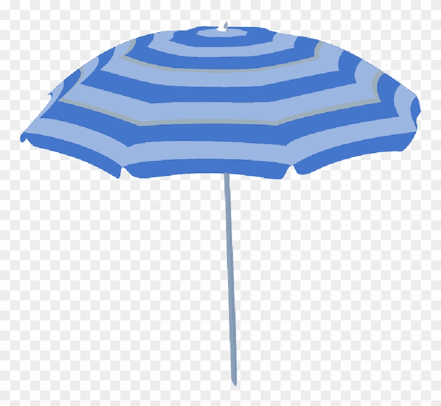 Large Outline Umbrella Yellow Beach Sun Cartoon Clipart