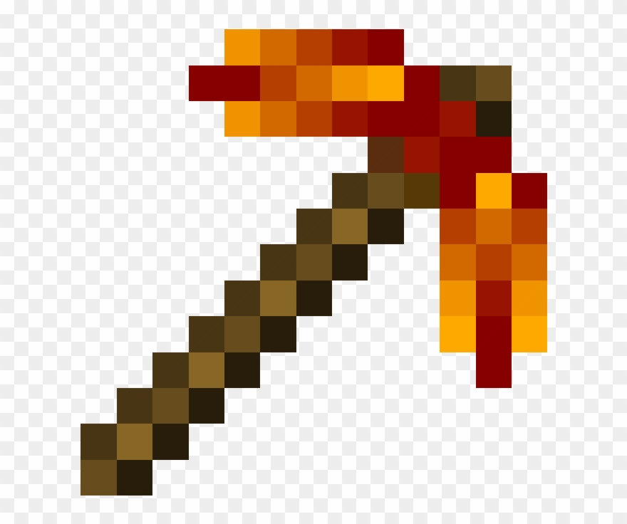 Fire Pickaxe Clipart