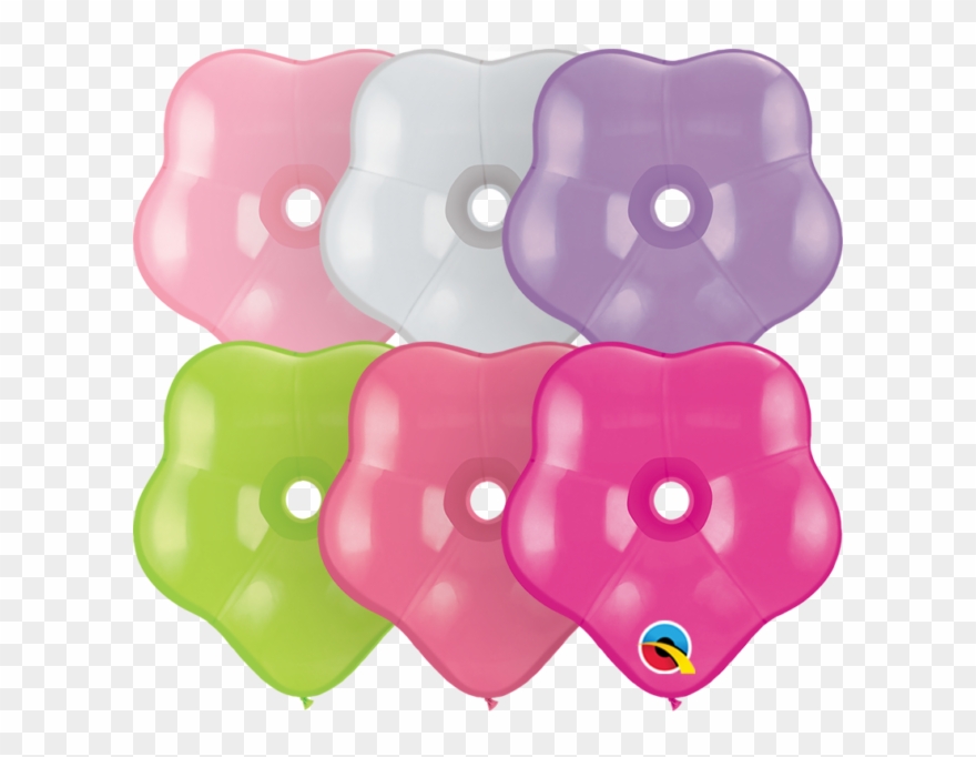 16" Qualatex Geo Blossom Shaped Latex Balloons Flower Clipart